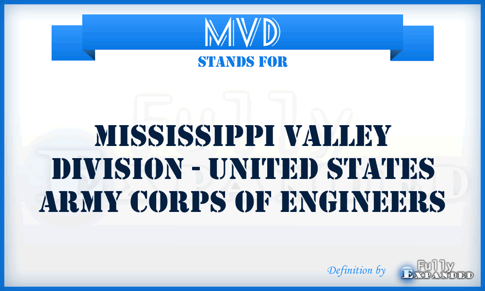 MVD - Mississippi Valley Division - United States Army Corps of Engineers