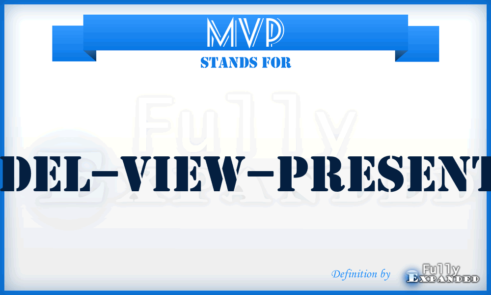 MVP - Model–view–presenter