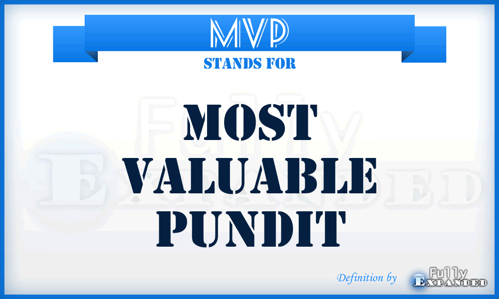 MVP - Most Valuable Pundit