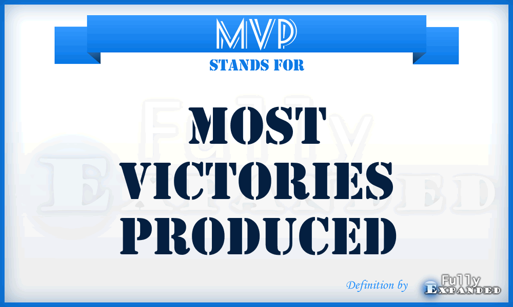 MVP - Most Victories Produced