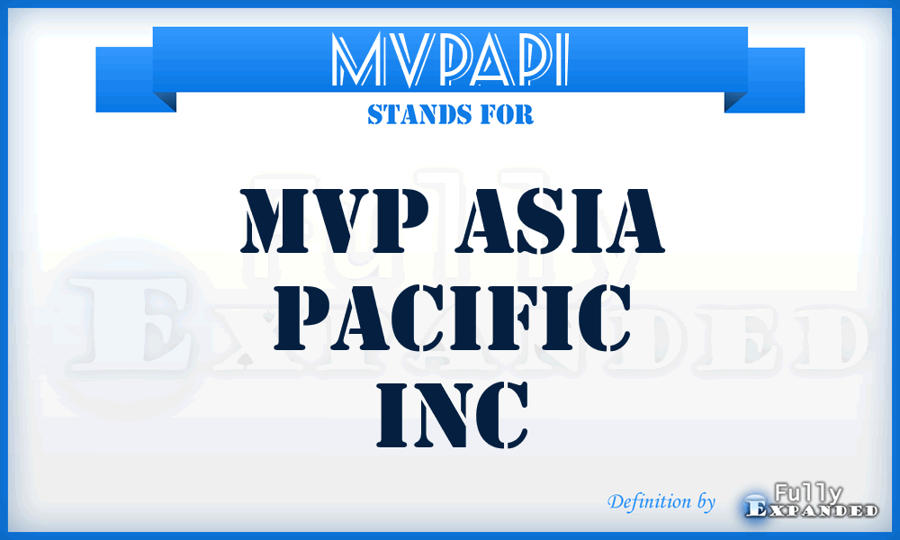 MVPAPI - MVP Asia Pacific Inc