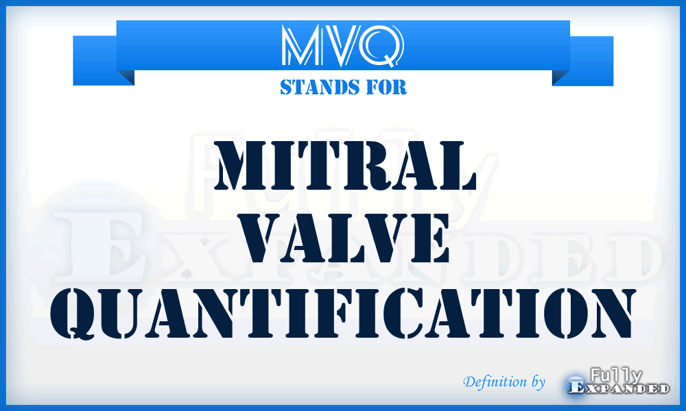 MVQ - Mitral Valve Quantification