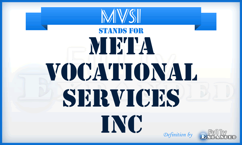 MVSI - Meta Vocational Services Inc