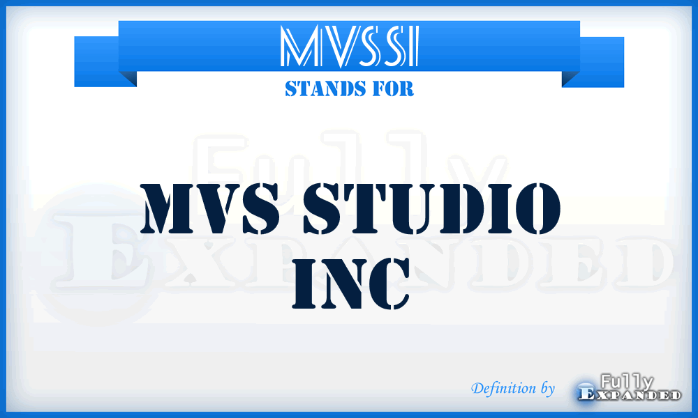 MVSSI - MVS Studio Inc