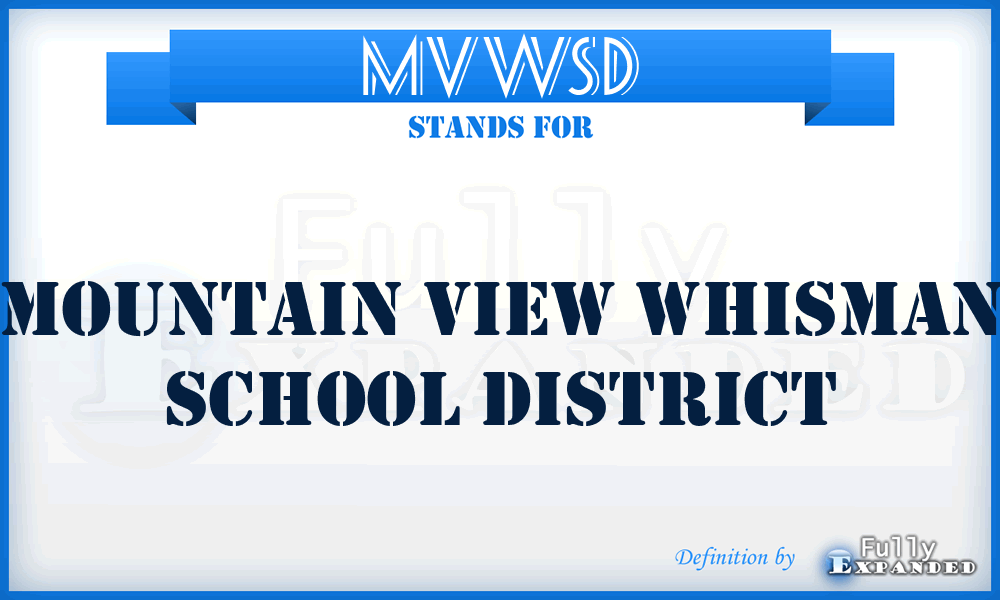 MVWSD - Mountain View Whisman School District