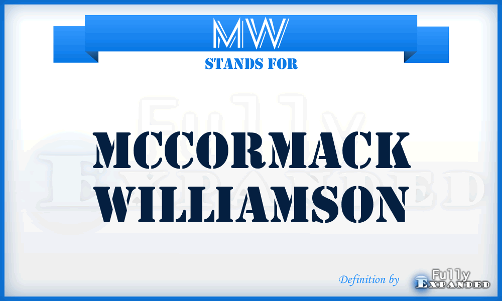 MW - Mccormack Williamson