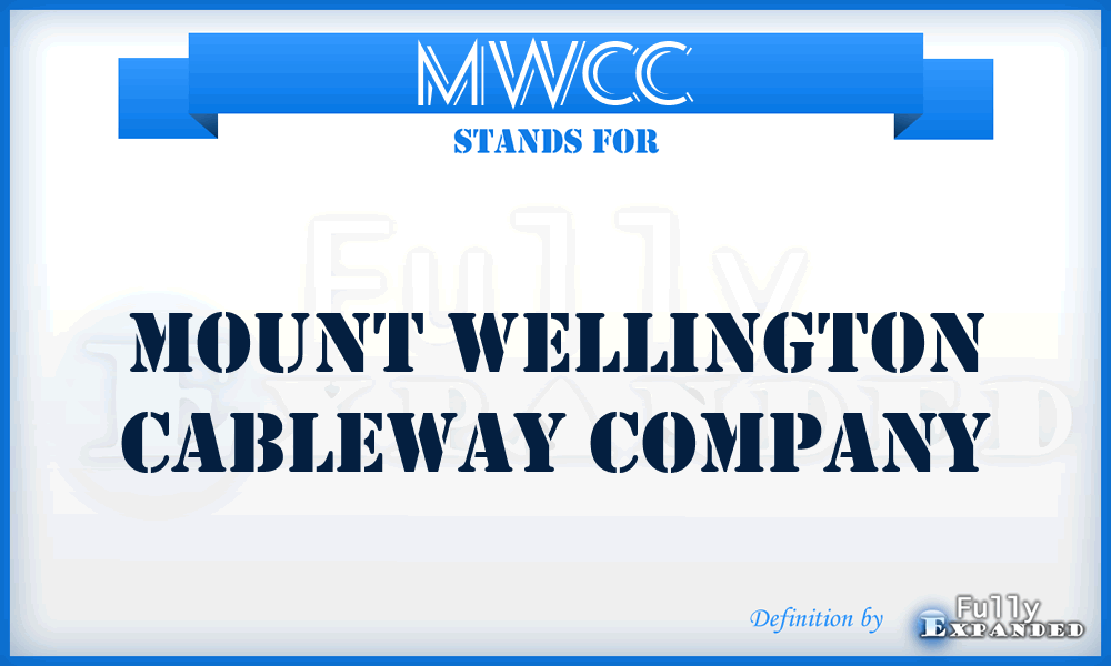 MWCC - Mount Wellington Cableway Company