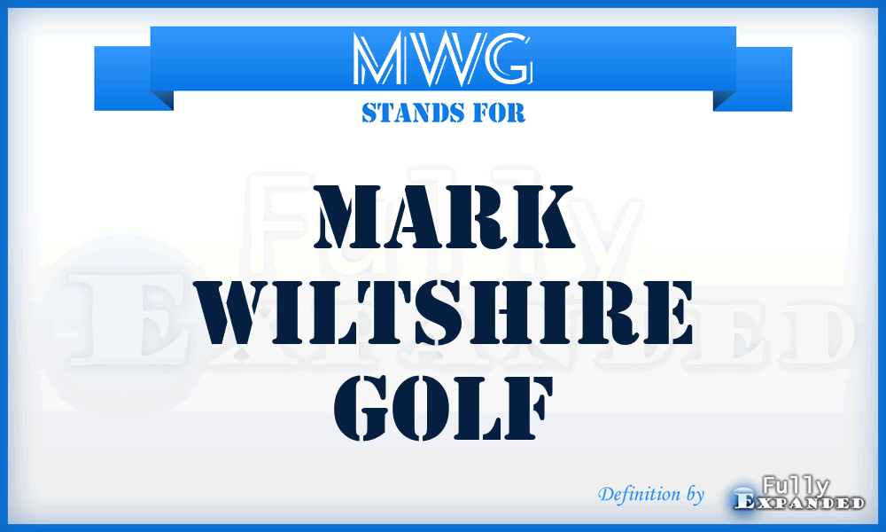 MWG - Mark Wiltshire Golf