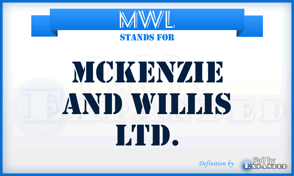 MWL - Mckenzie and Willis Ltd.