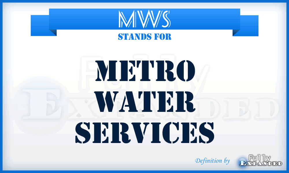 MWS - Metro Water Services