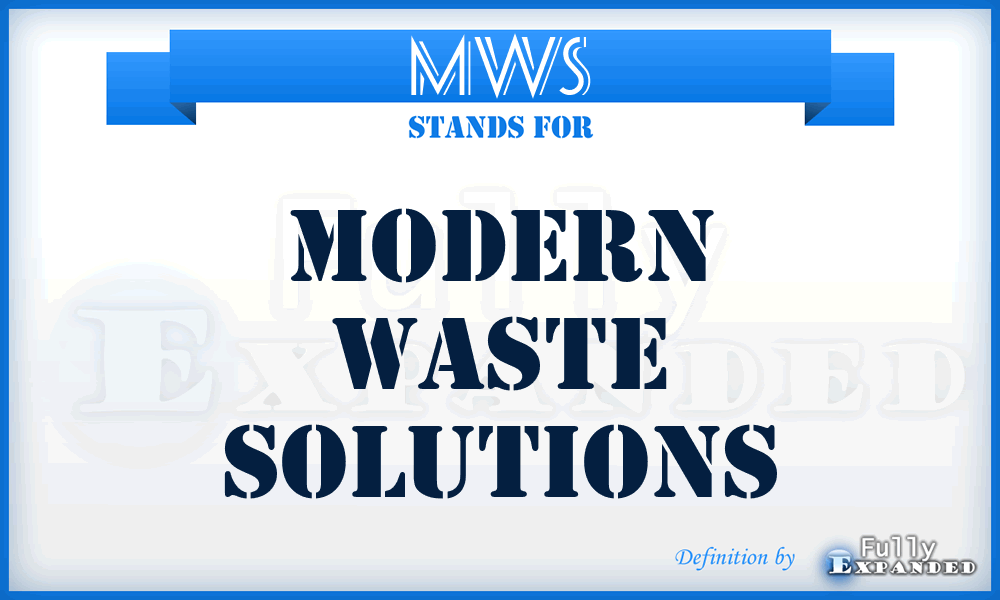 MWS - Modern Waste Solutions