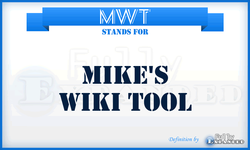 MWT - Mike's Wiki Tool