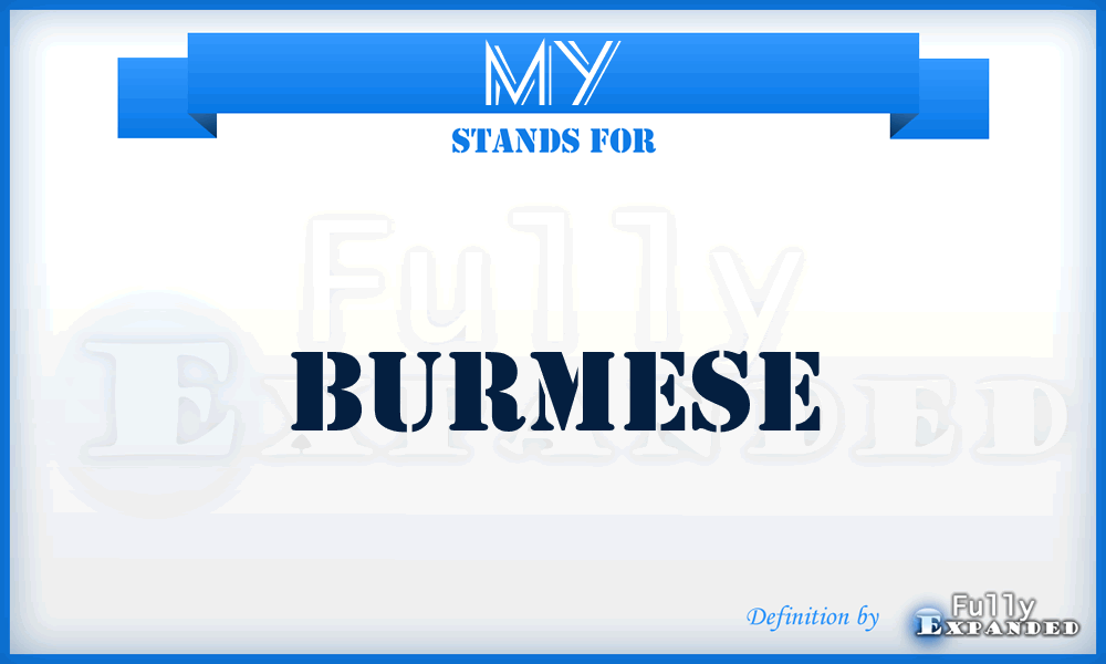 MY - Burmese