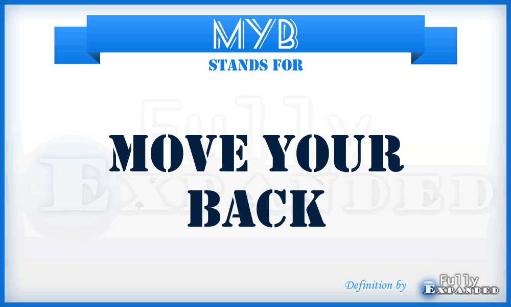 MYB - Move Your Back
