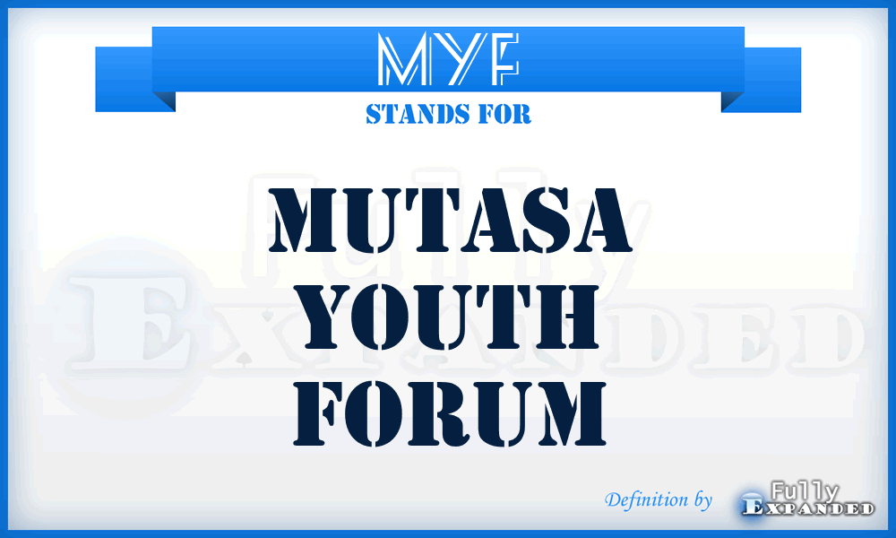 MYF - Mutasa Youth Forum