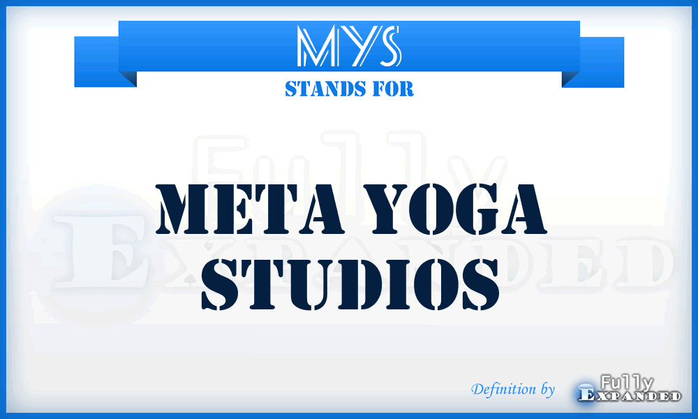 MYS - Meta Yoga Studios