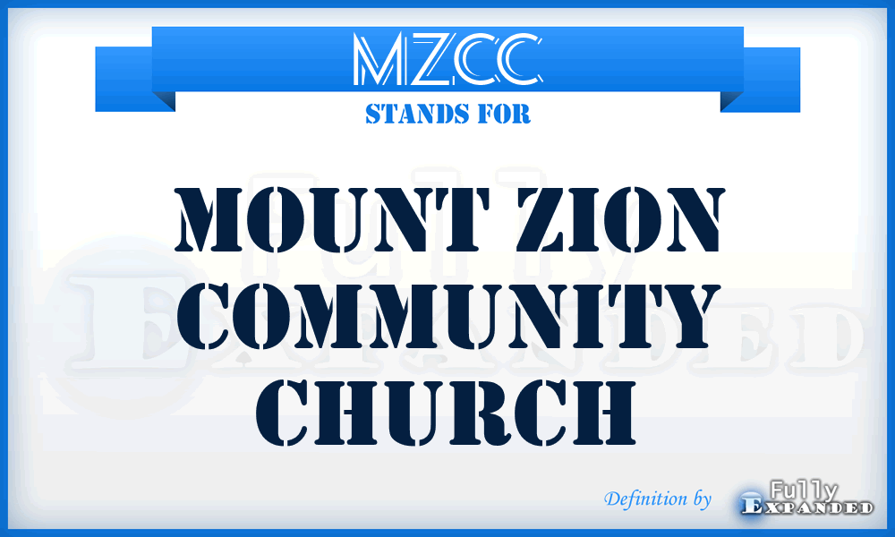 MZCC - Mount Zion Community Church