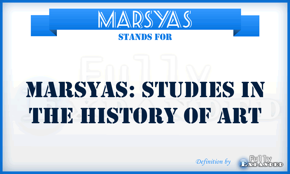 Marsyas - Marsyas: Studies in the History of Art