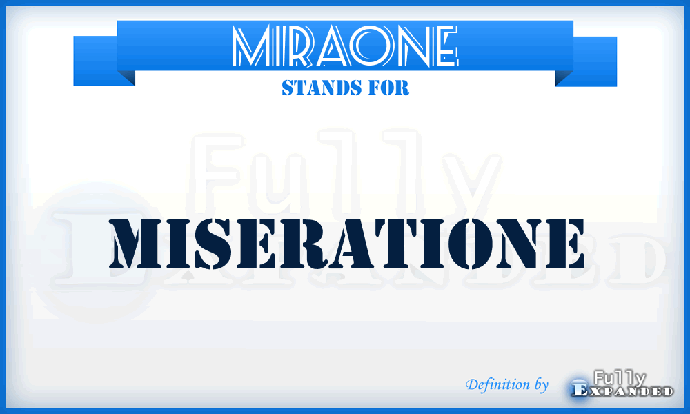 Miraone - Miseratione