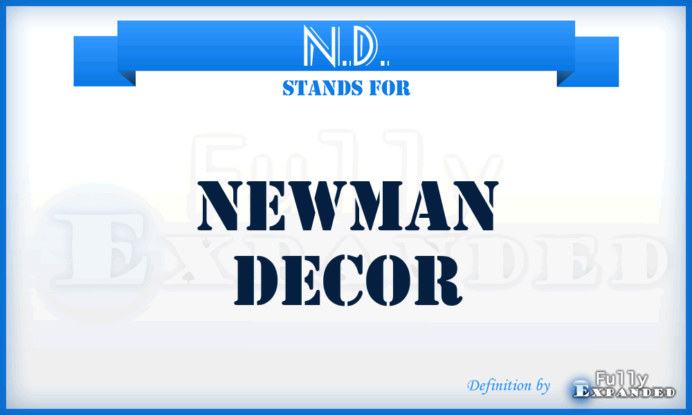 N.D. - Newman Decor