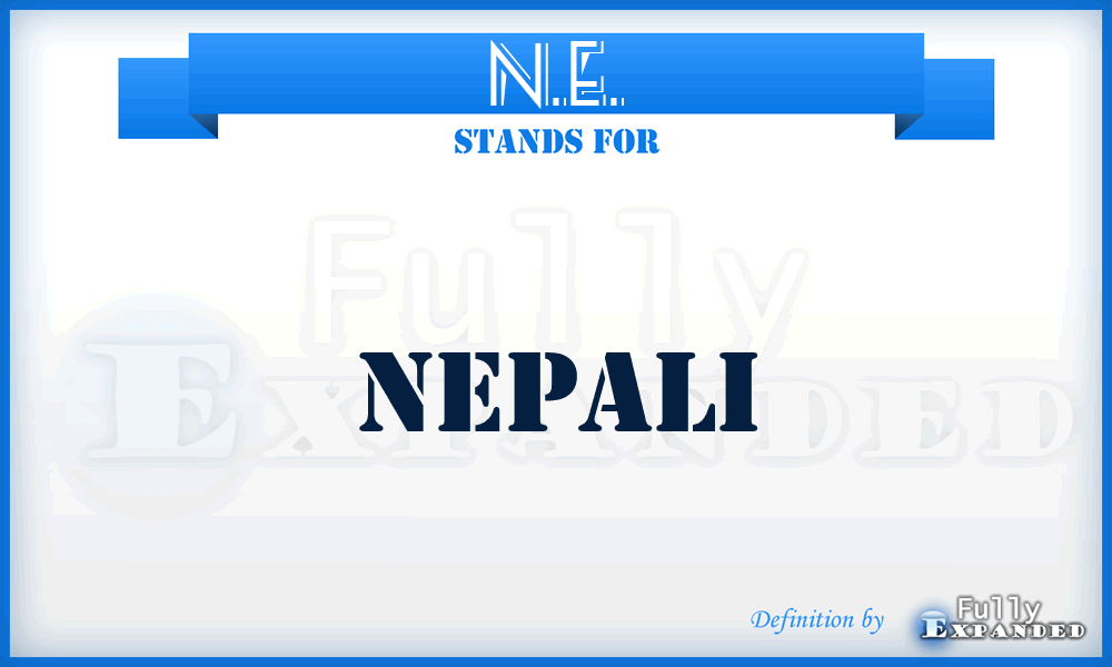 N.E. - Nepali