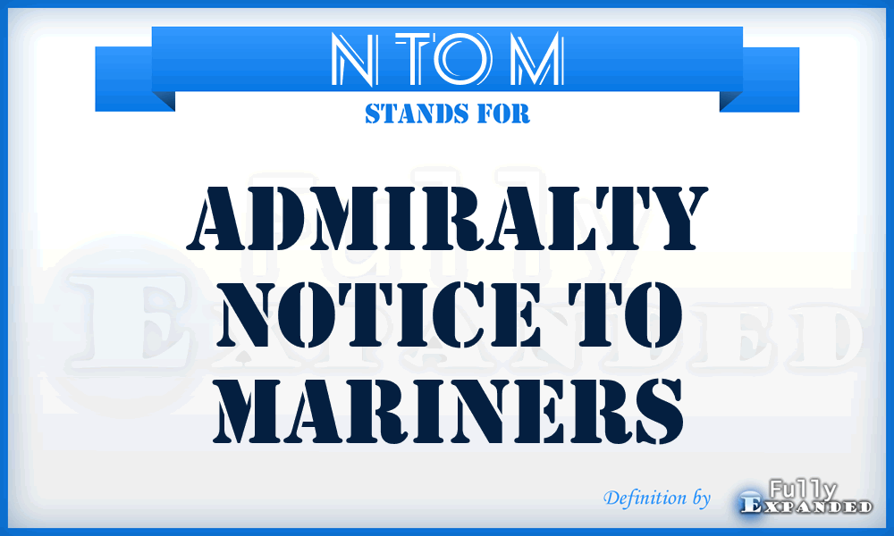 N to M - Admiralty Notice to Mariners