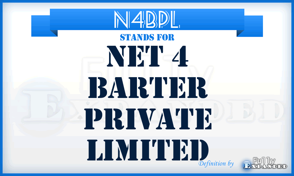N4BPL - Net 4 Barter Private Limited