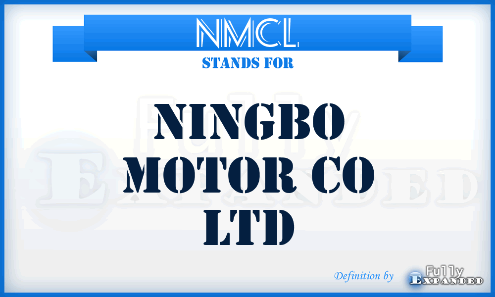 NMCL - Ningbo Motor Co Ltd