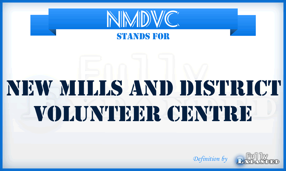 NMDVC - New Mills and District Volunteer Centre