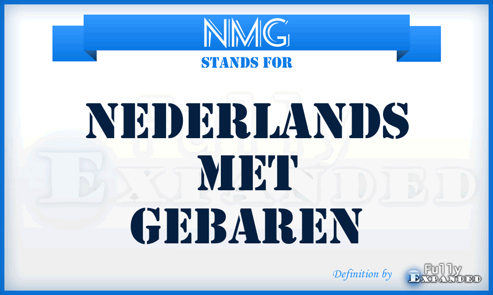 NMG - Nederlands met Gebaren