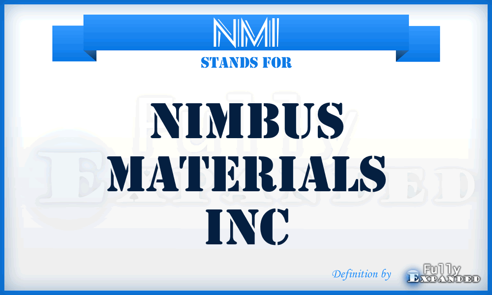 NMI - Nimbus Materials Inc