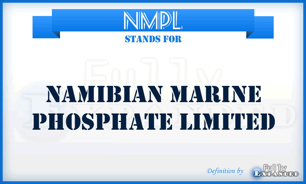 NMPL - Namibian Marine Phosphate Limited