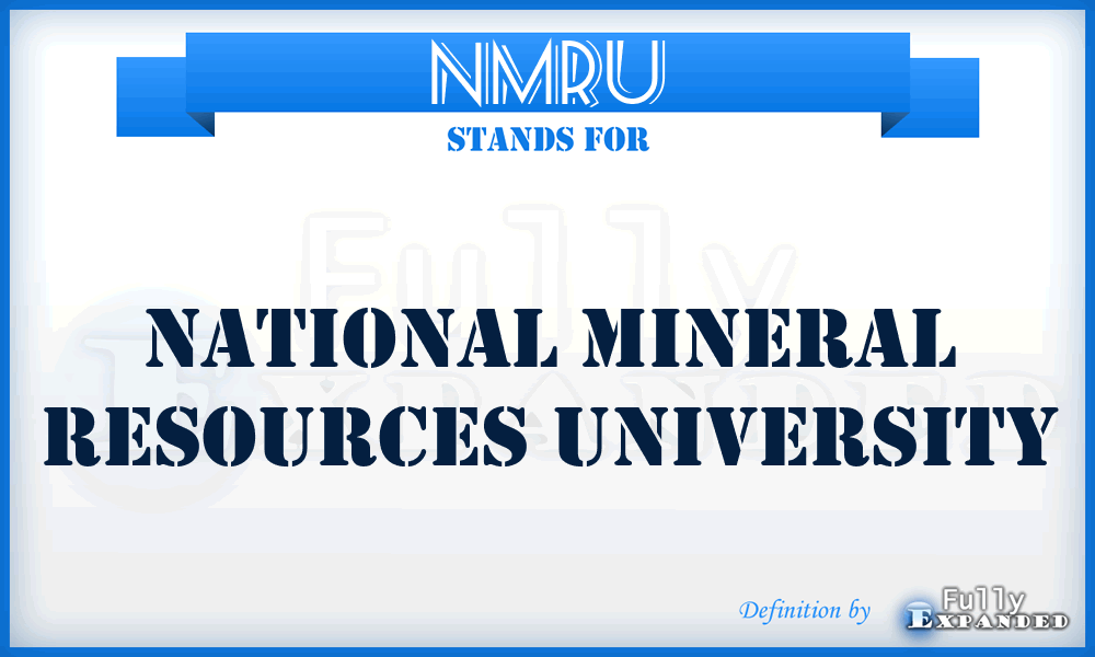 NMRU - National Mineral Resources University