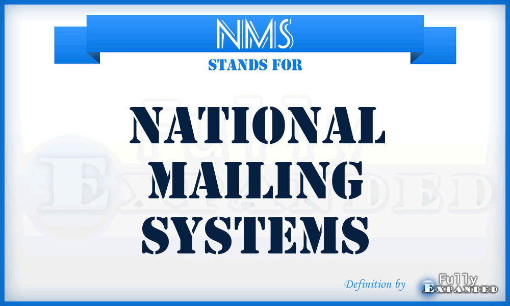 NMS - National Mailing Systems