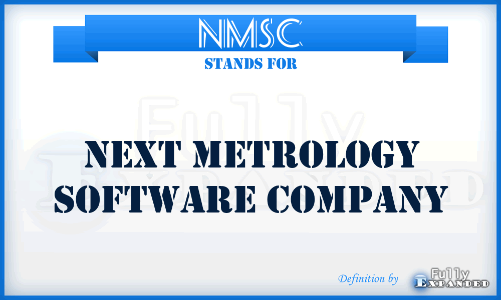 NMSC - Next Metrology Software Company