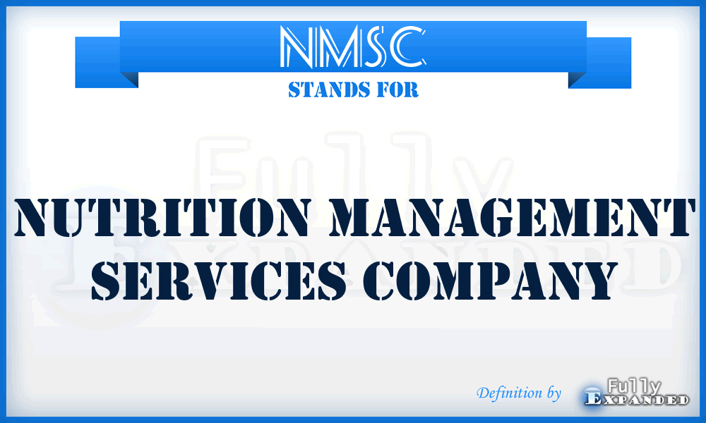 NMSC - Nutrition Management Services Company