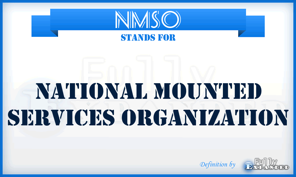 NMSO - National Mounted Services Organization