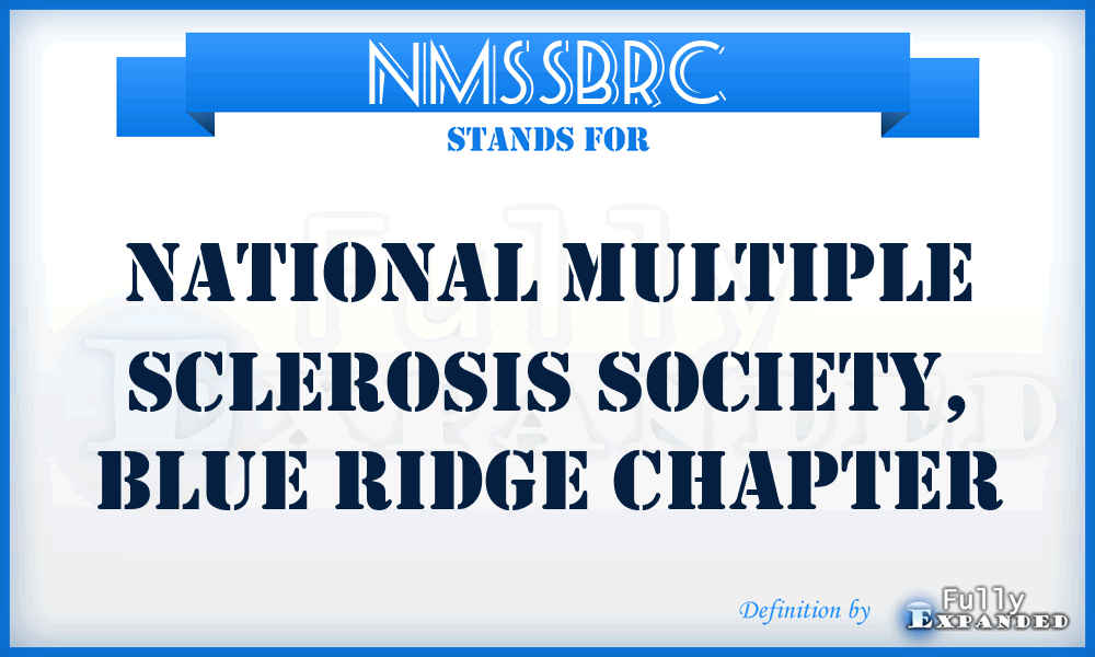 NMSSBRC - National Multiple Sclerosis Society, Blue Ridge Chapter