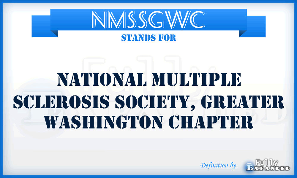 NMSSGWC - National Multiple Sclerosis Society, Greater Washington Chapter