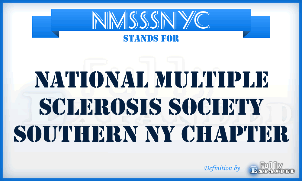 NMSSSNYC - National Multiple Sclerosis Society Southern NY Chapter