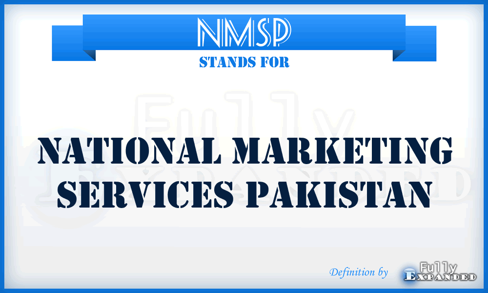NMSP - National Marketing Services Pakistan
