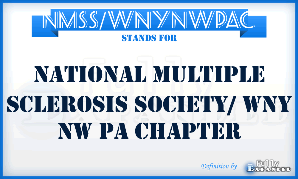 NMSS/WNYNWPAC - National Multiple Sclerosis Society/ WNY NW PA Chapter