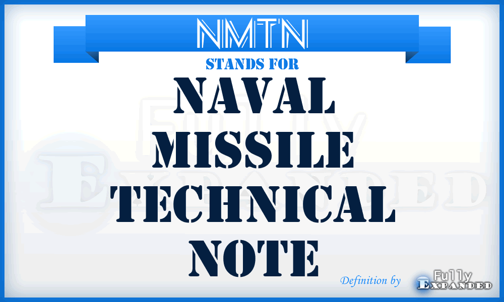 NMTN - Naval Missile Technical Note