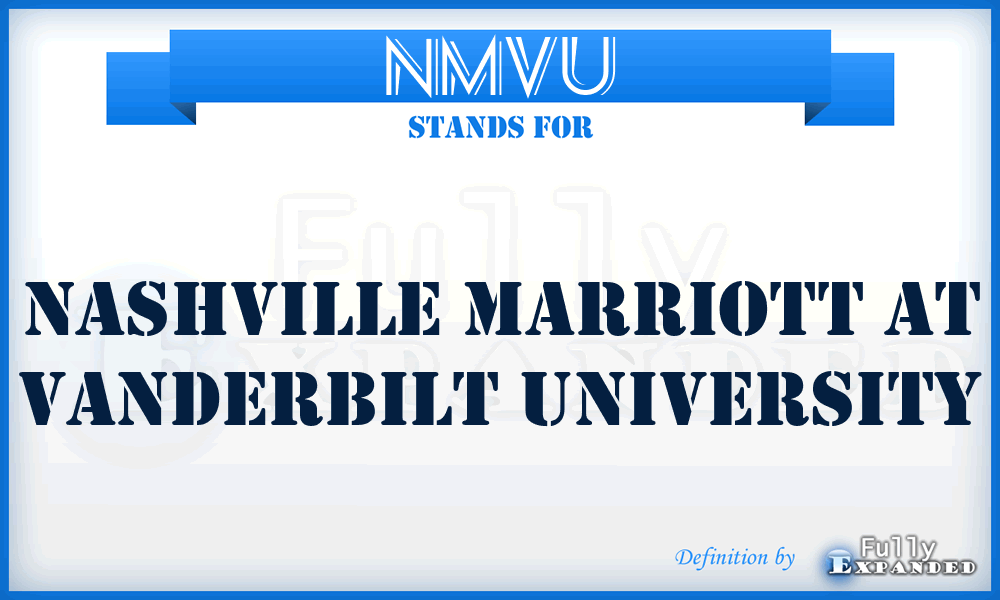 NMVU - Nashville Marriott at Vanderbilt University