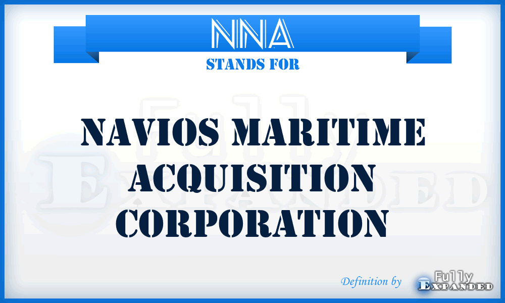 NNA - Navios Maritime Acquisition Corporation