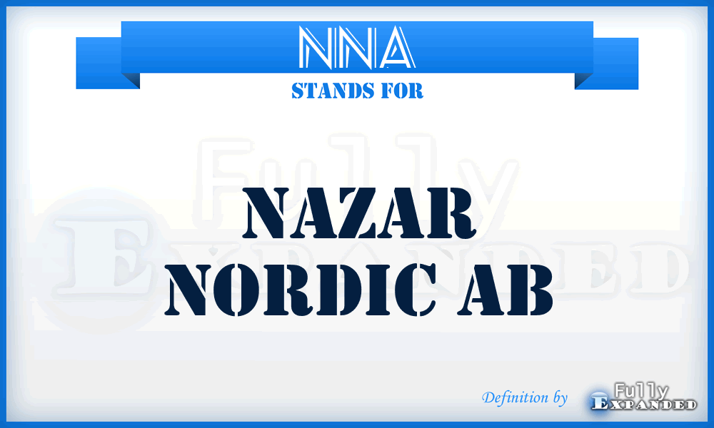 NNA - Nazar Nordic Ab