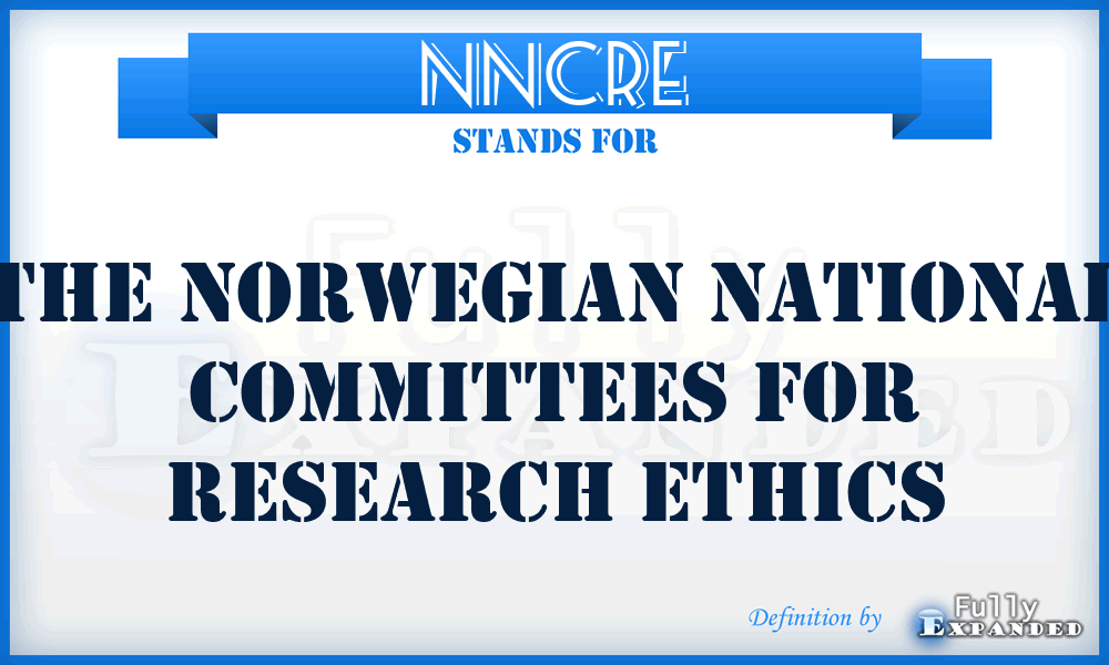 NNCRE - The Norwegian National Committees for Research Ethics