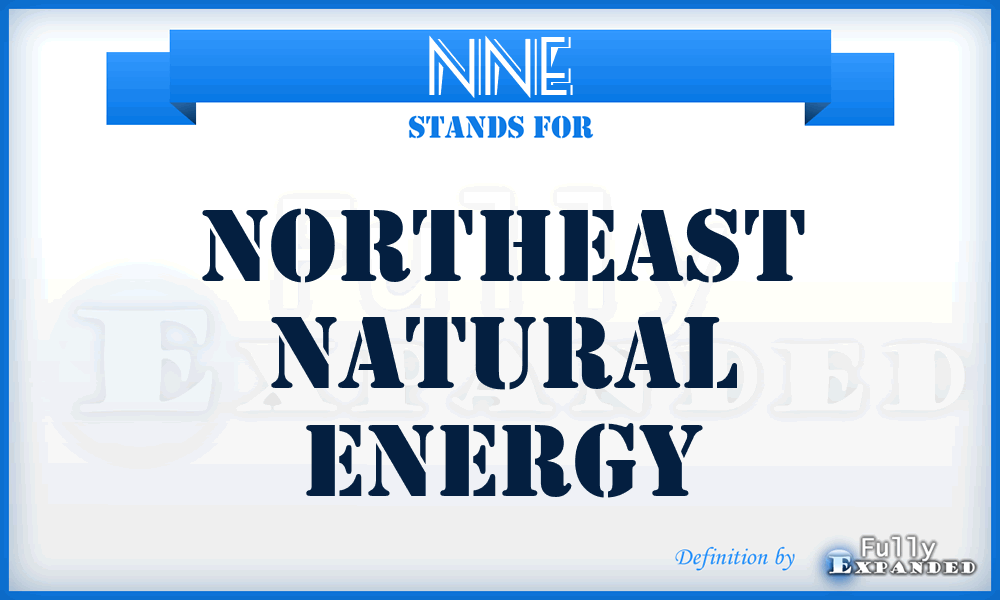 NNE - Northeast Natural Energy