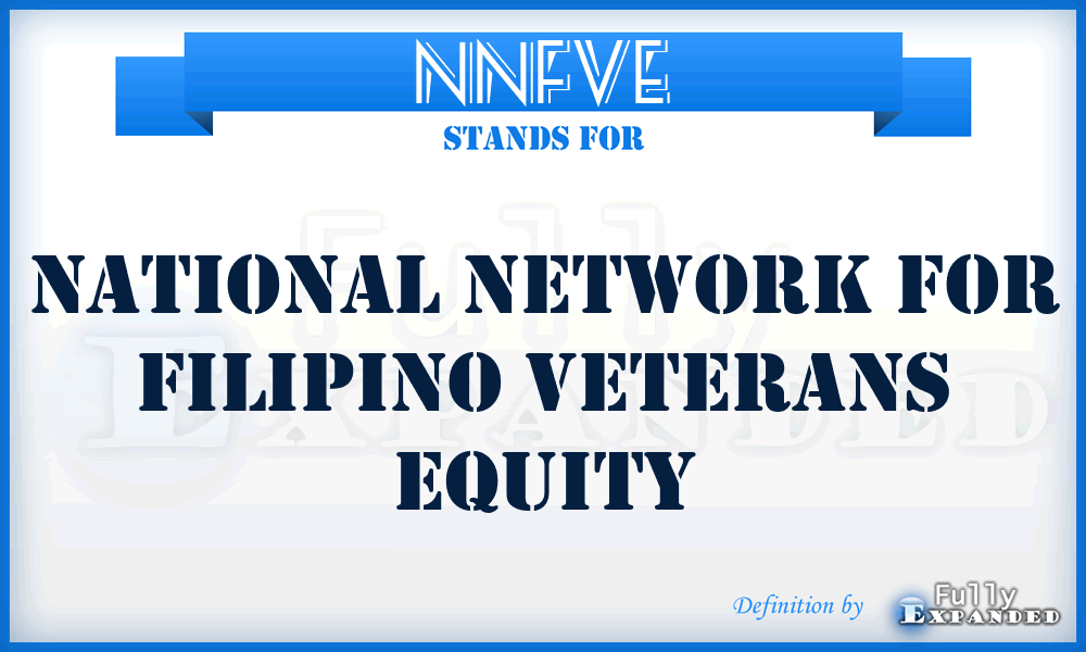 NNFVE - National Network for Filipino Veterans Equity