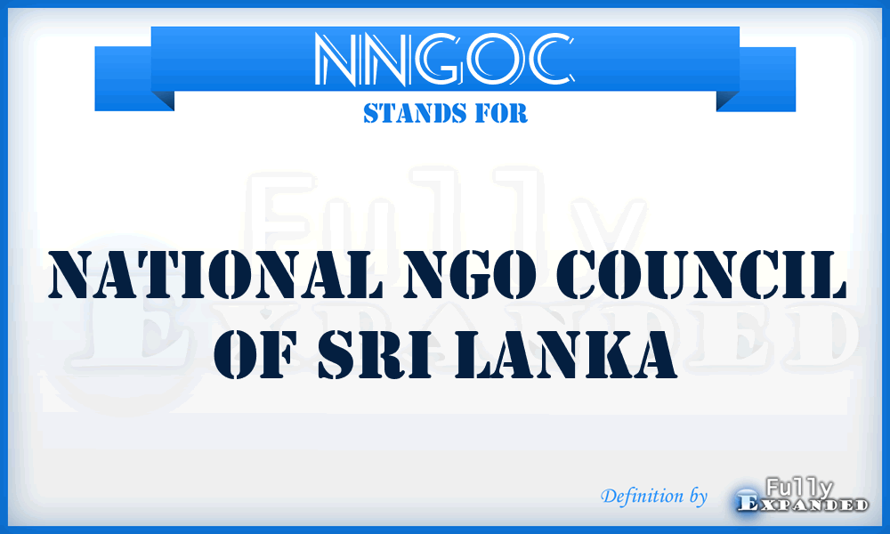NNGOC - National NGO Council of Sri Lanka